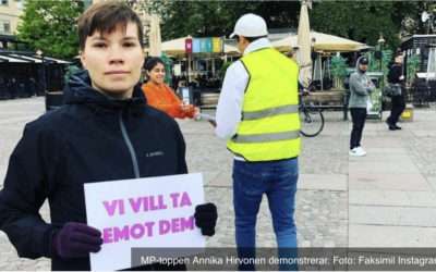 Miljöpartiets Annika Hirvonen stöttar lagbrott – bor ihop med utvisningsdömd afghan